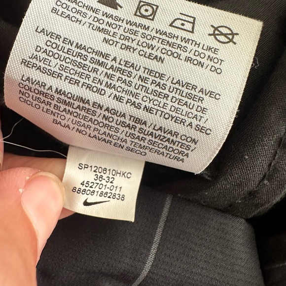 Nike Golf Tour Performance Pants Dri-Fit Windowpane Check Navy Size 36x32 Large - Picture 8 of 10